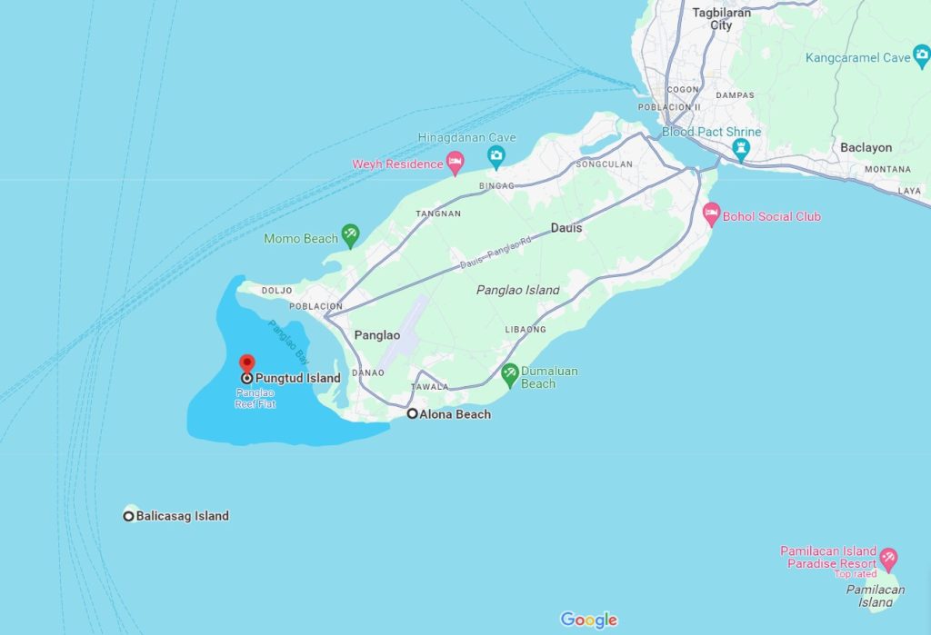 карта морской экскурсии на баликасаг